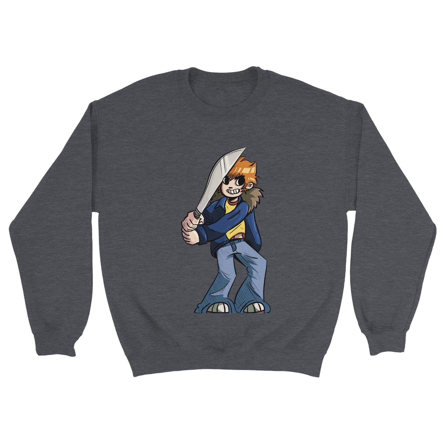 Scott Pilgrim-Sudadera unisex con cuello redondo