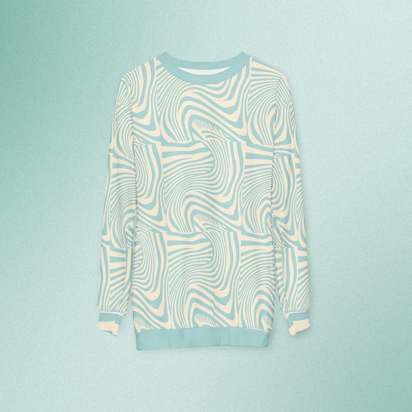 Tan & Blue Abstract: Sweatshirt