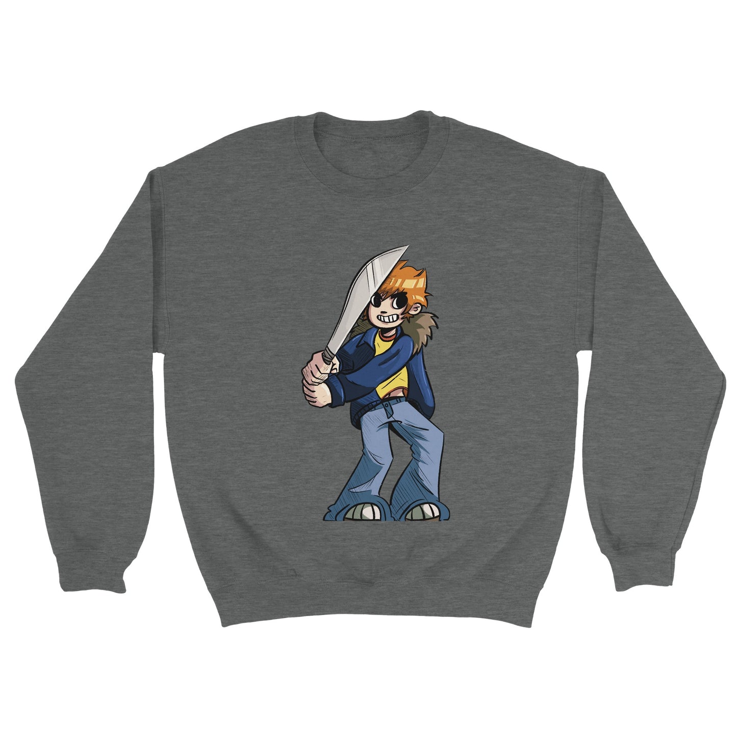 Scott Pilgrim-Sudadera unisex con cuello redondo