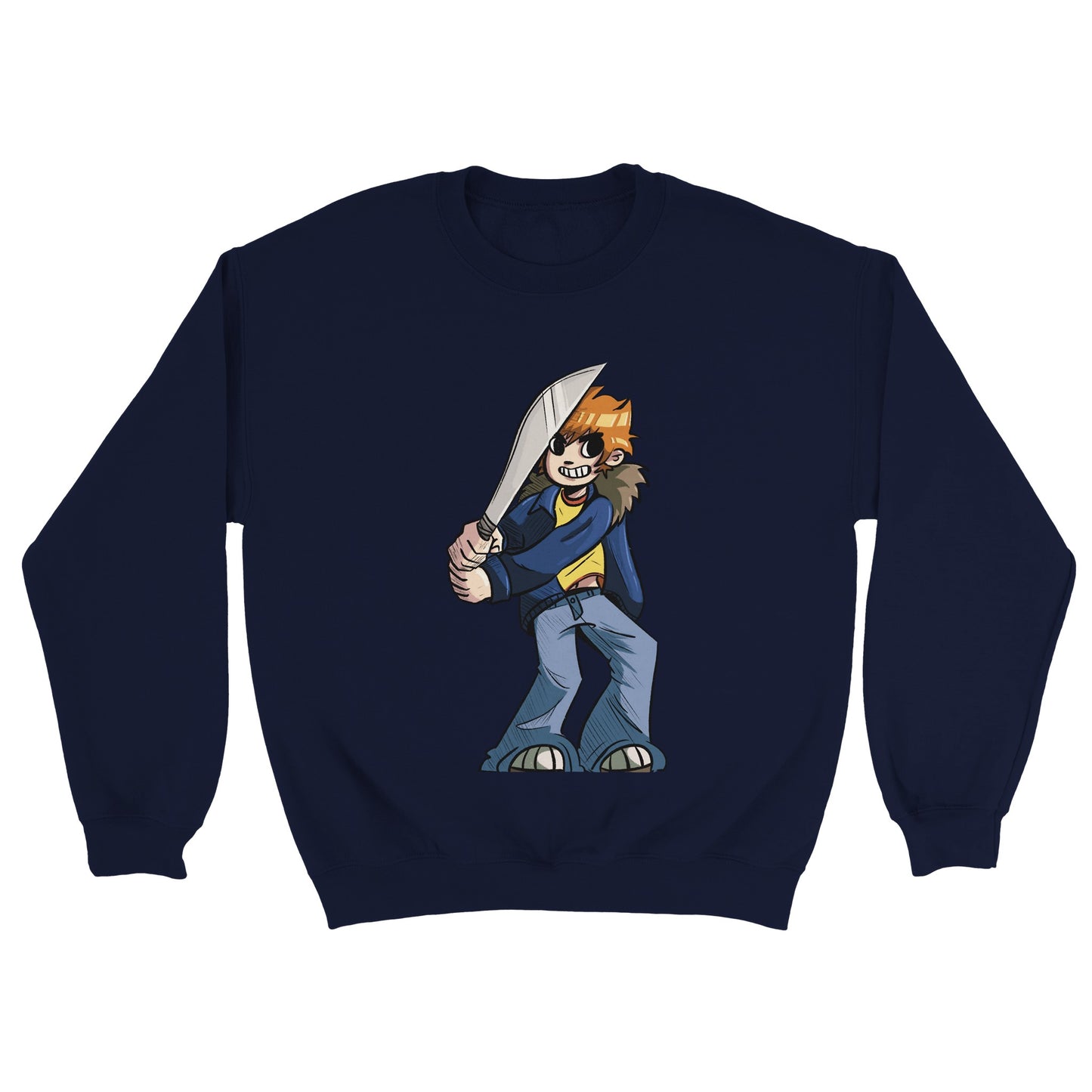 Scott Pilgrim-Sudadera unisex con cuello redondo