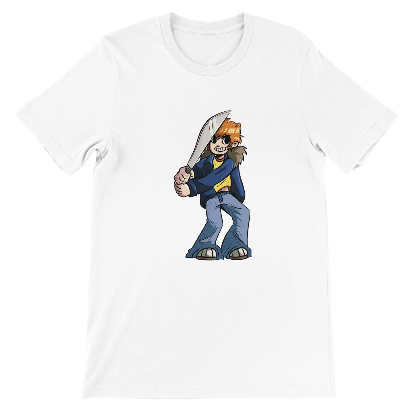 Scott Pilgrim-Single - Premium Unisex Crewneck T-shirt