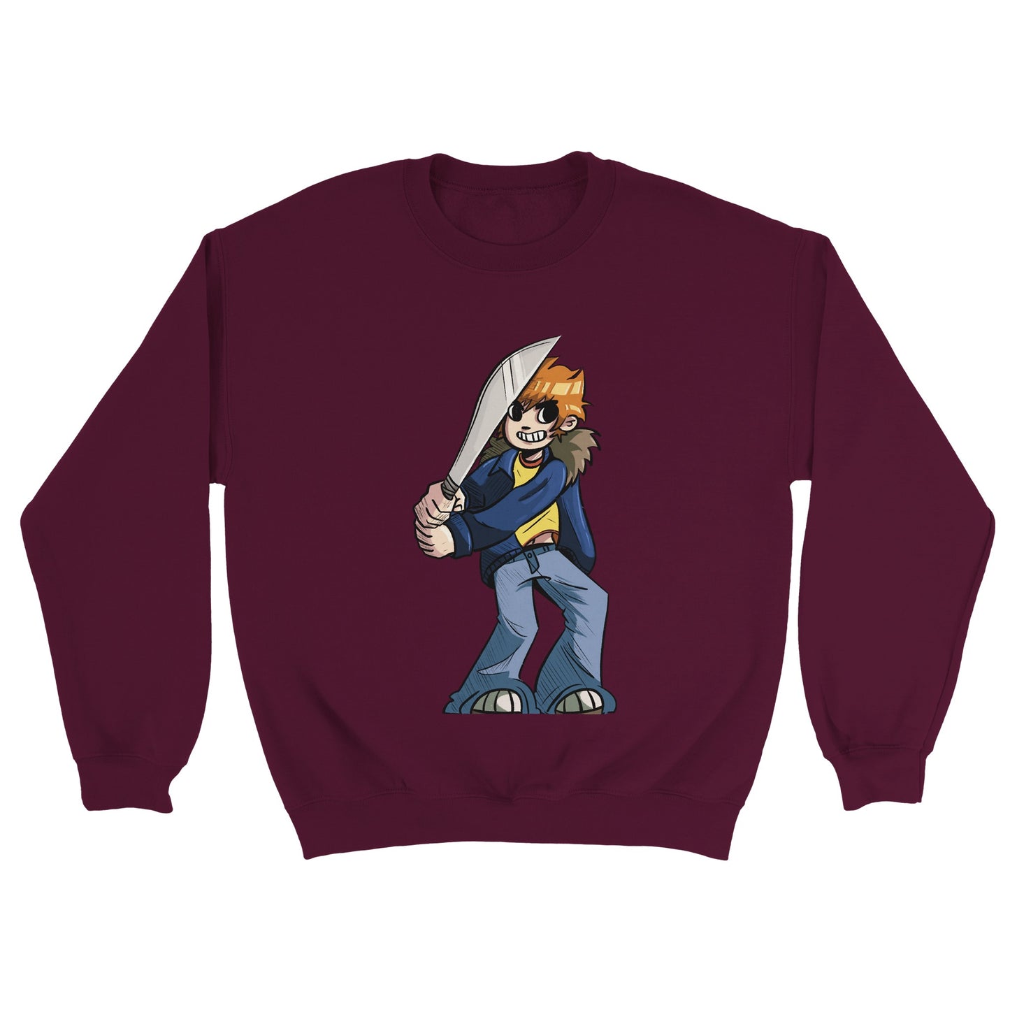 Scott Pilgrim-Sudadera unisex con cuello redondo