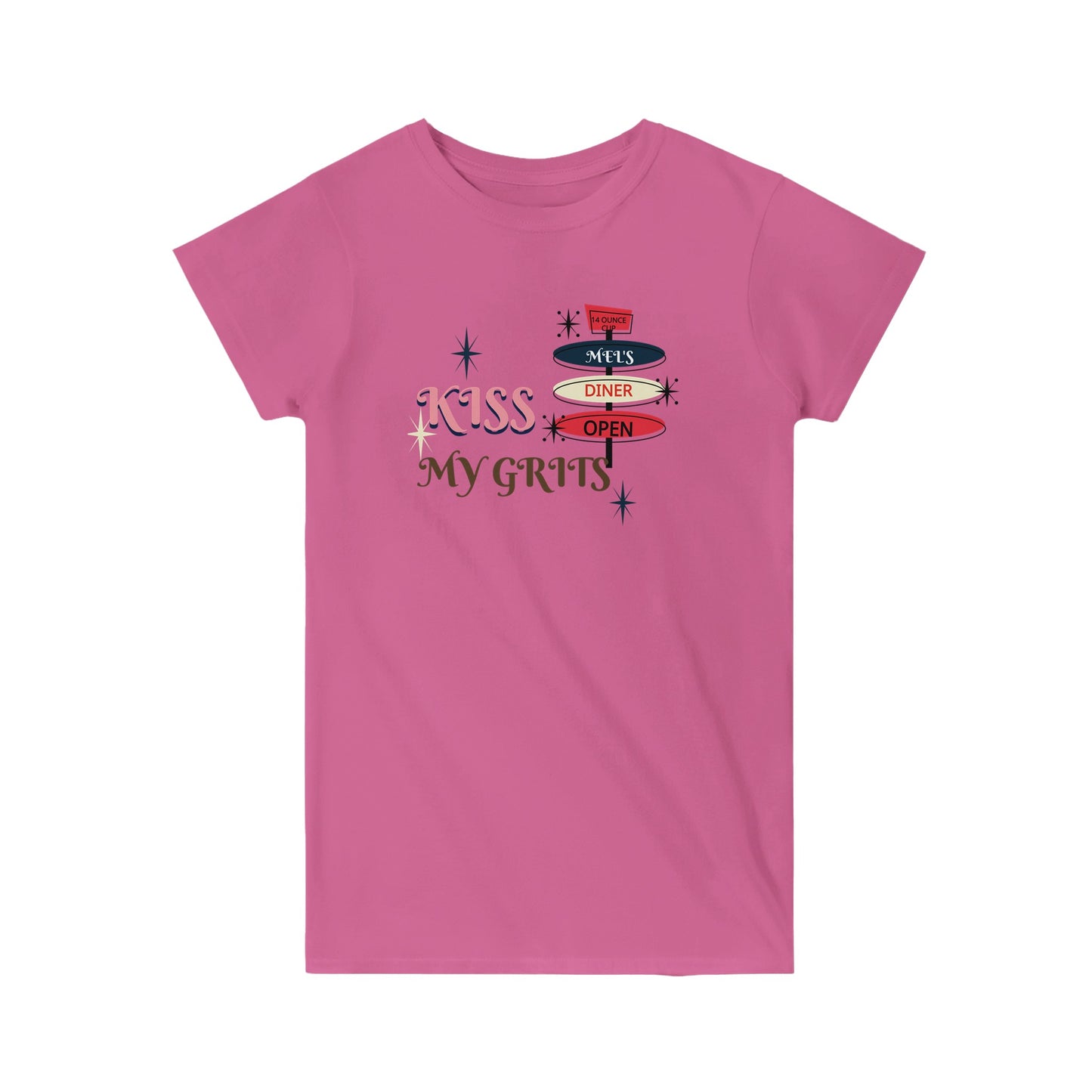 Kiss My Grits * Alice- Mel's Diner- Camiseta clásica de cuello redondo para mujer