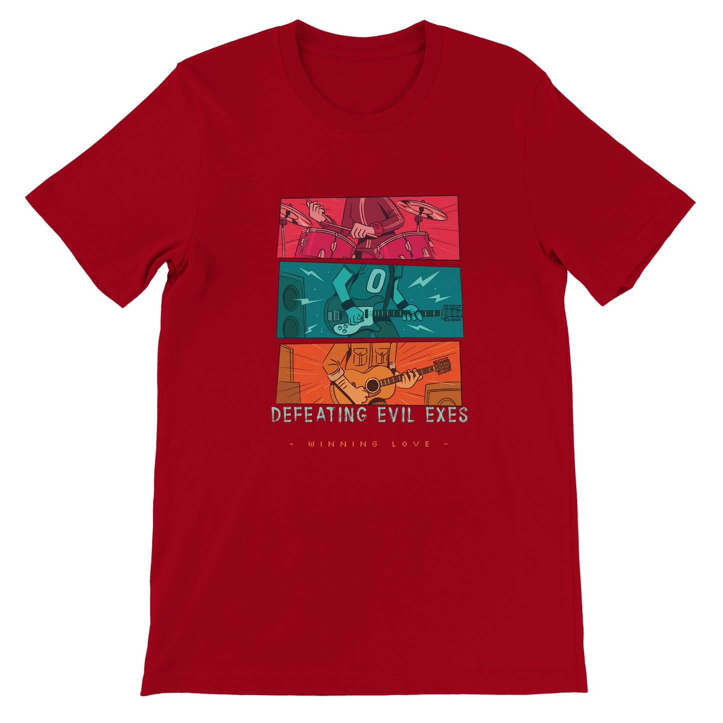 defeating Evil Exes- Scott Pilgrim-Premium Unisex Crewneck T-shirt