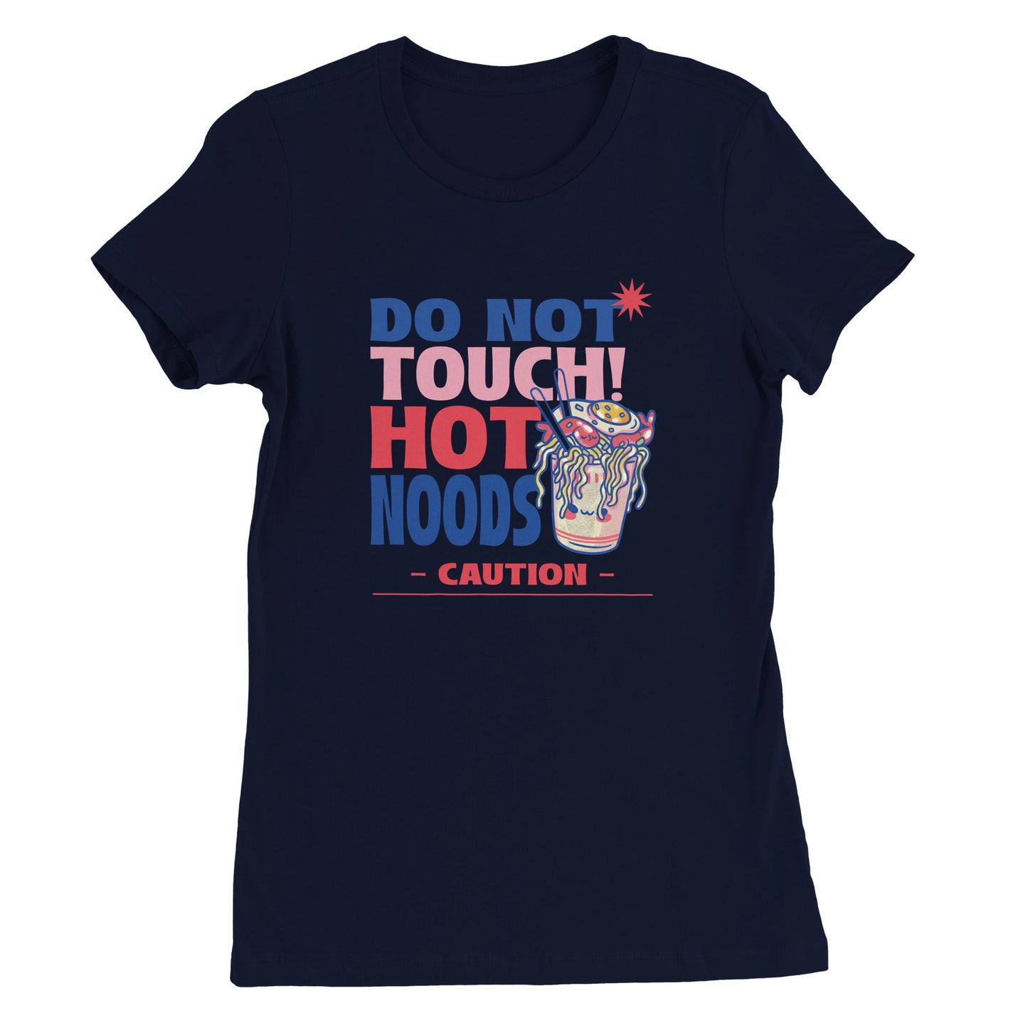 Noodles - Camiseta premium con cuello redondo para mujer