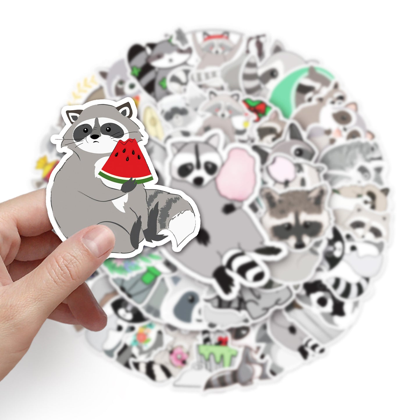 🦝 50 Raccoon Stickers | Cute and Expressive Vinyl Decals