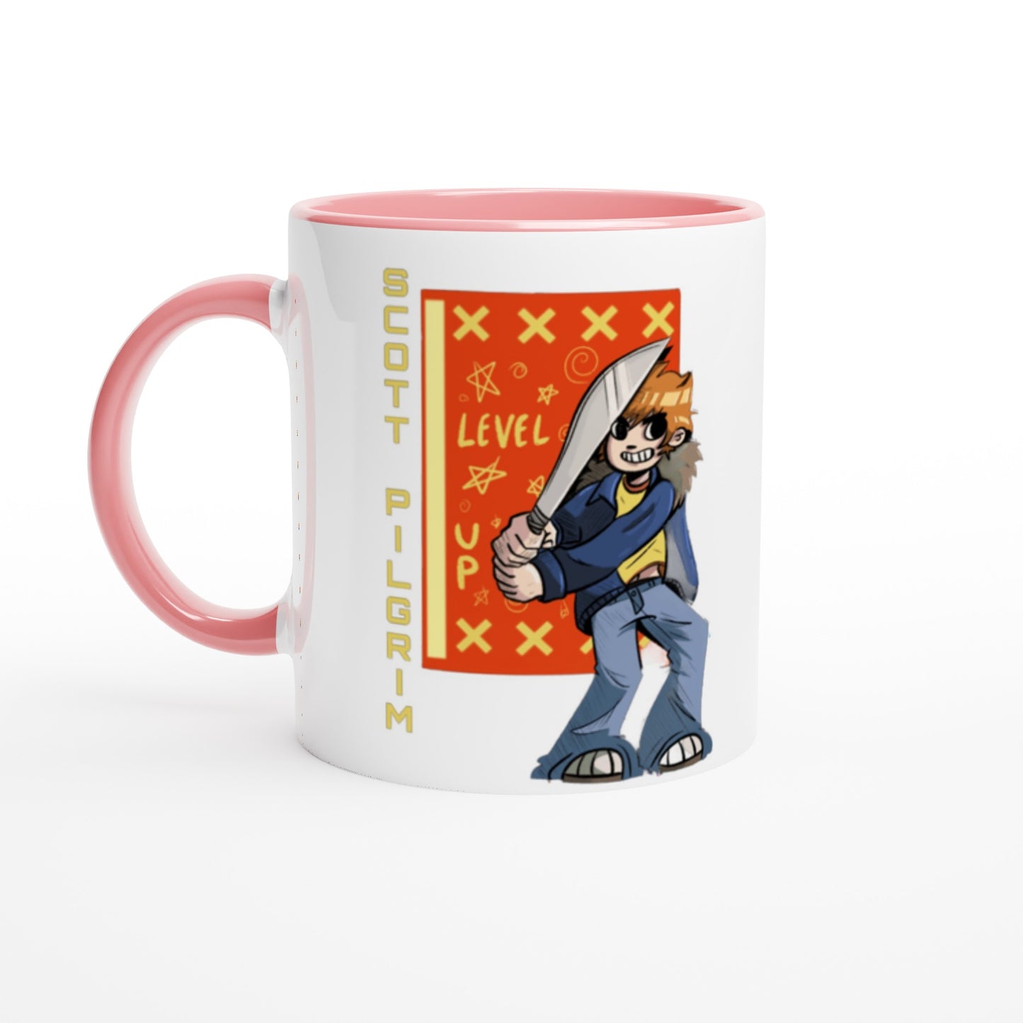 Scott Pilgrim Anime - White 11oz Ceramic Mug with Color Inside