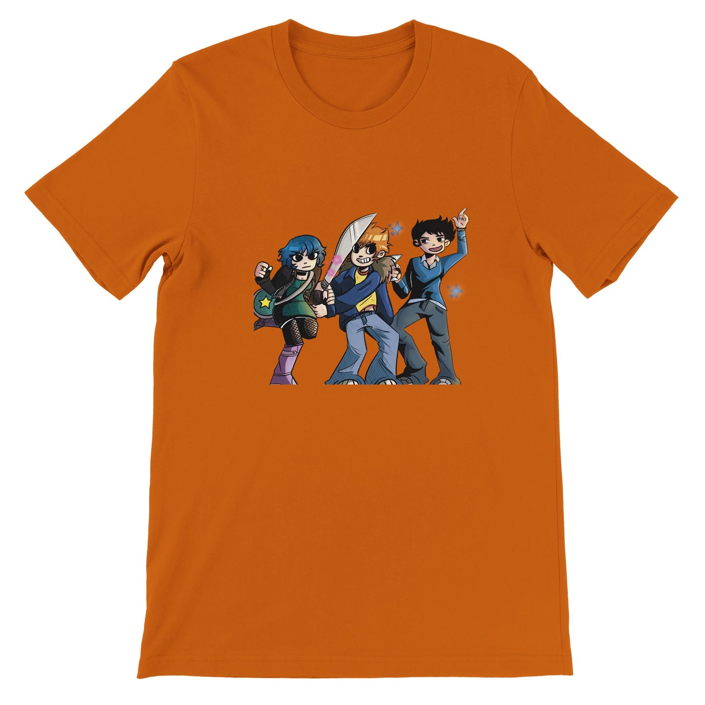 Scott Pilgrim and friends-Premium Unisex Crewneck T-shirt