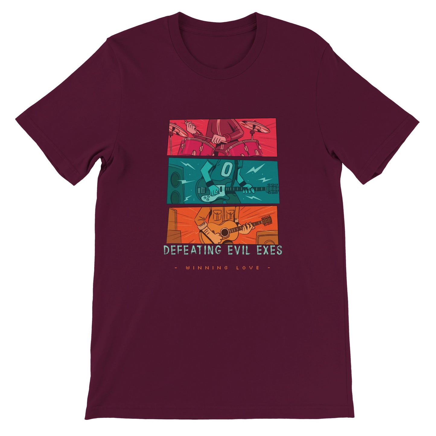 defeating Evil Exes- Scott Pilgrim-Premium Unisex Crewneck T-shirt