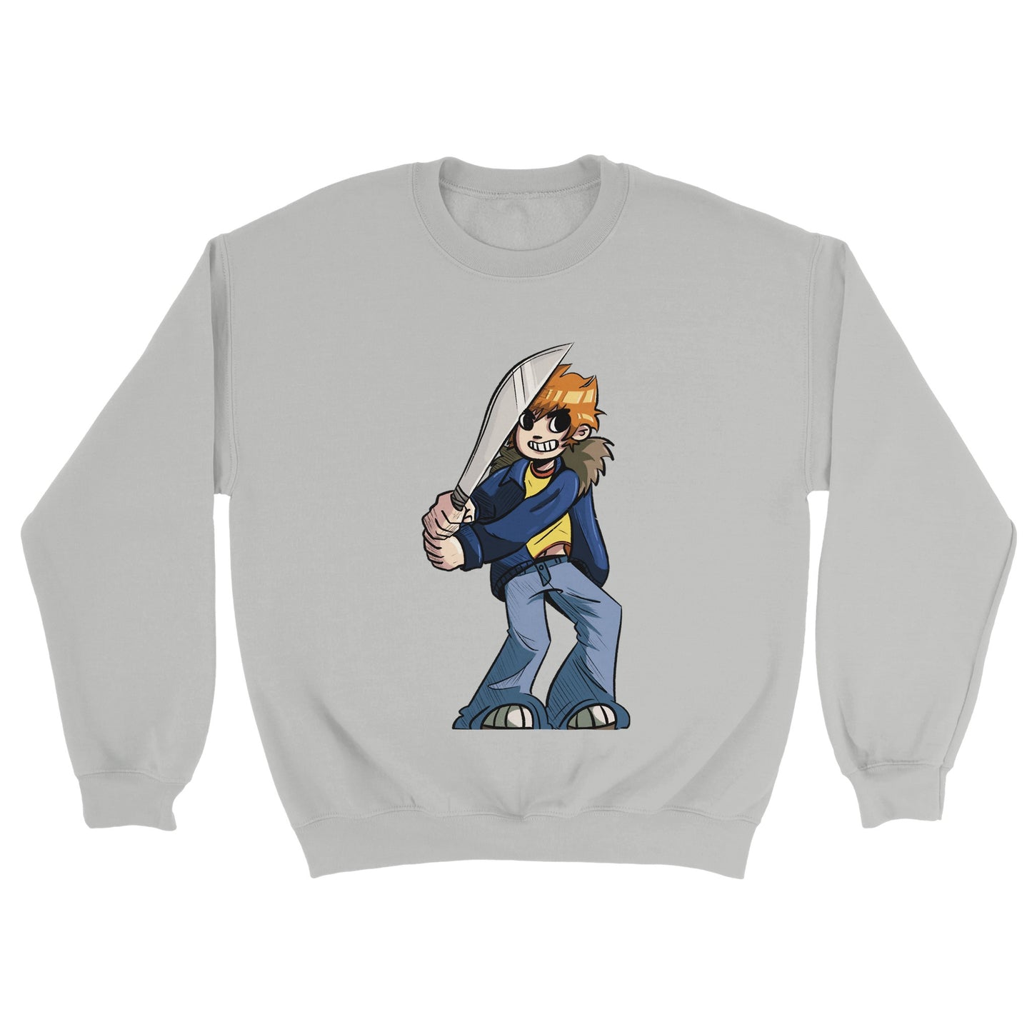 Scott Pilgrim-Sudadera unisex con cuello redondo