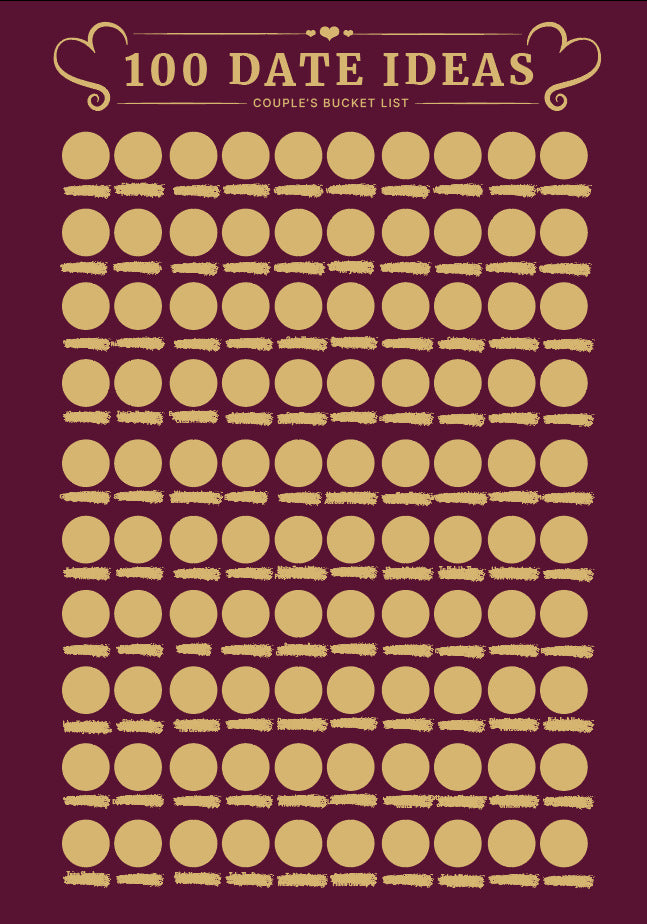 100 Things Between Couples Scratch Poster