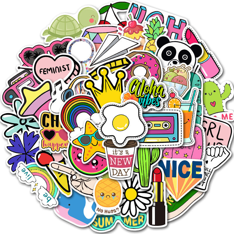 50-80's Vibes Sticker Set | Dive into a Rainbow of Retro Fun & Expressive Delights! 🎶💄