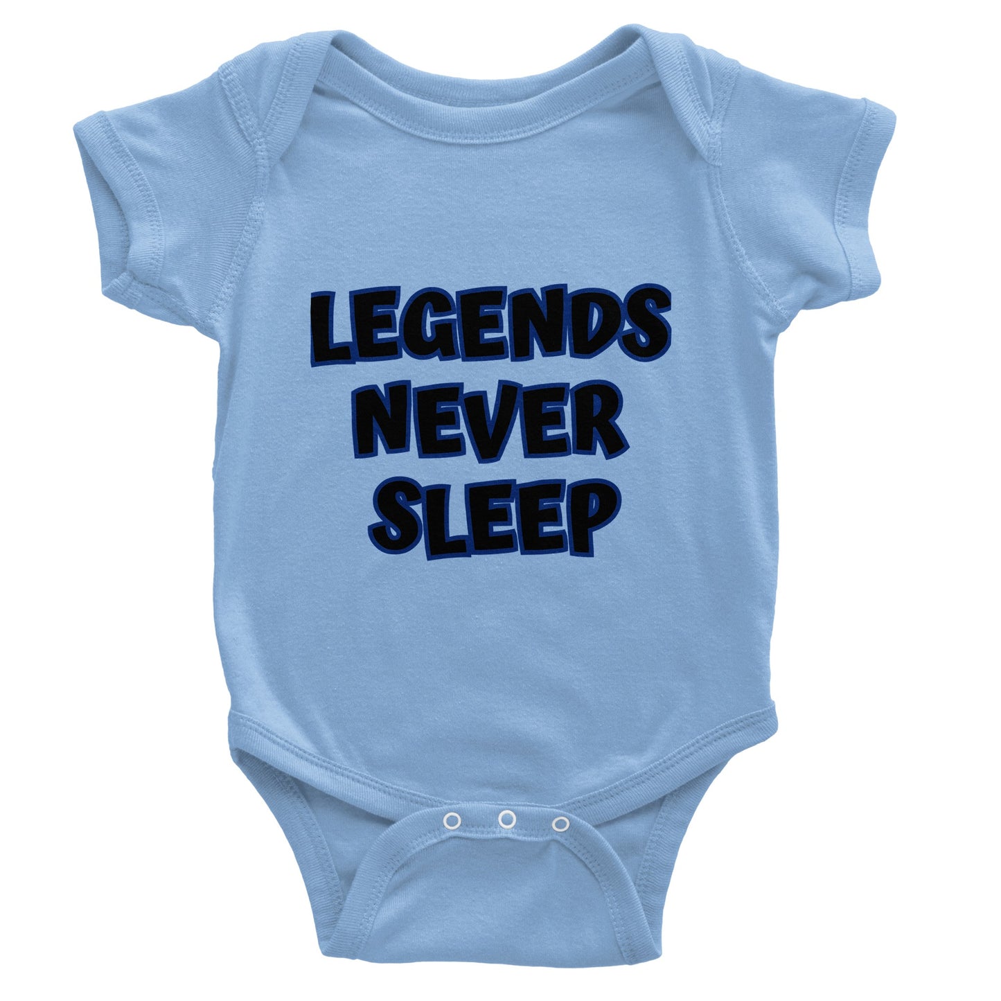 Legends Never Sleep - Pink or Blue Classic Baby Short Sleeve Bodysuit