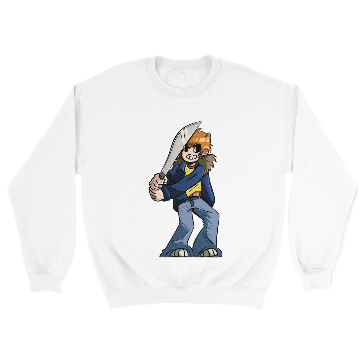 Scott Pilgrim-Sudadera unisex con cuello redondo
