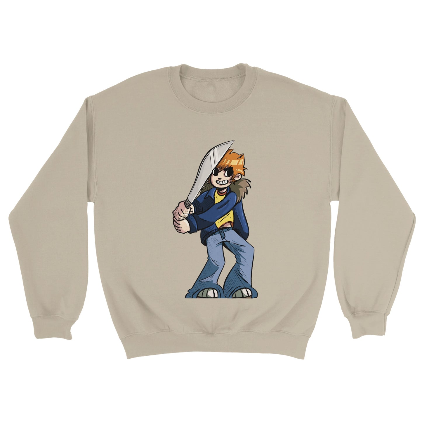 Scott Pilgrim-Sudadera unisex con cuello redondo