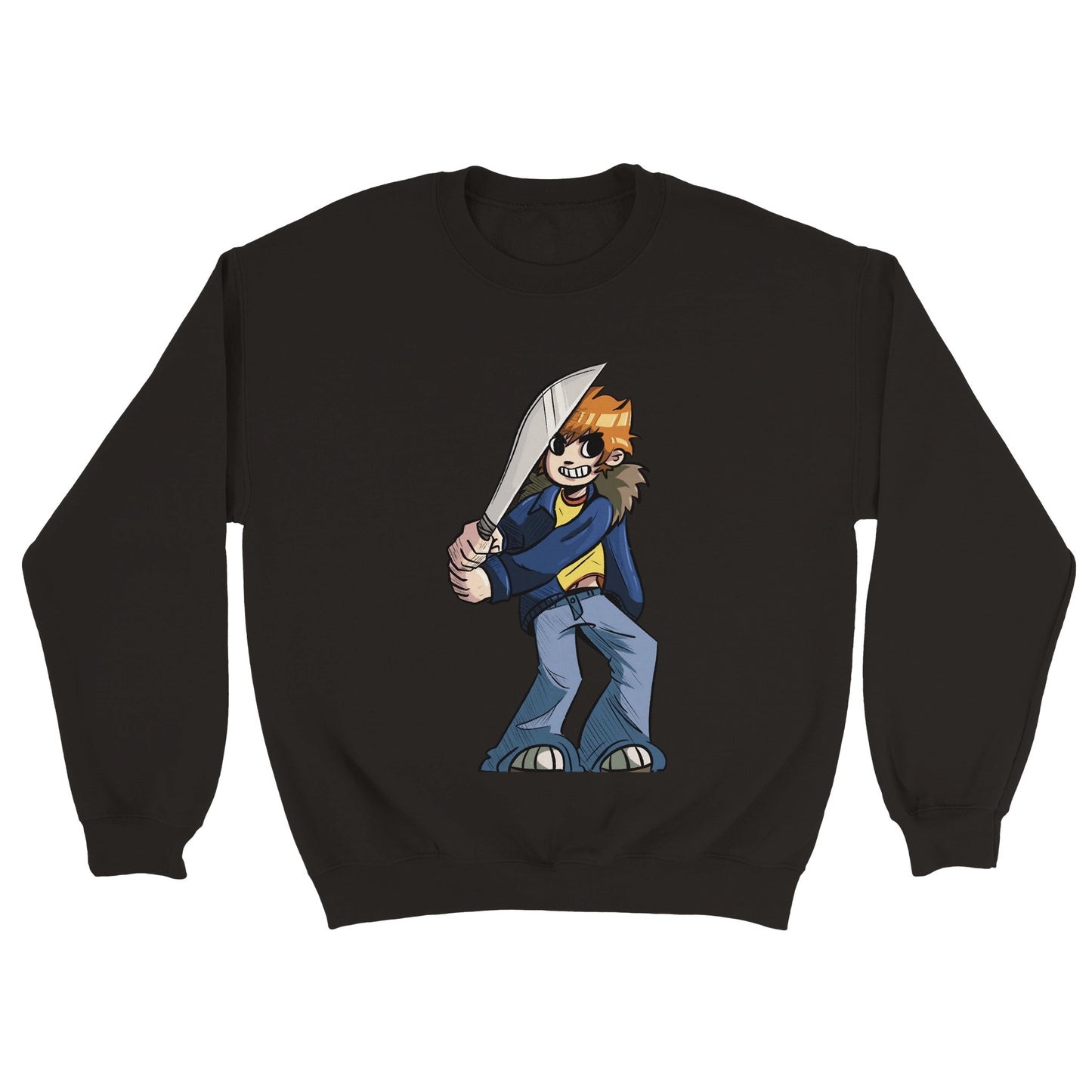 Scott Pilgrim-Sudadera unisex con cuello redondo