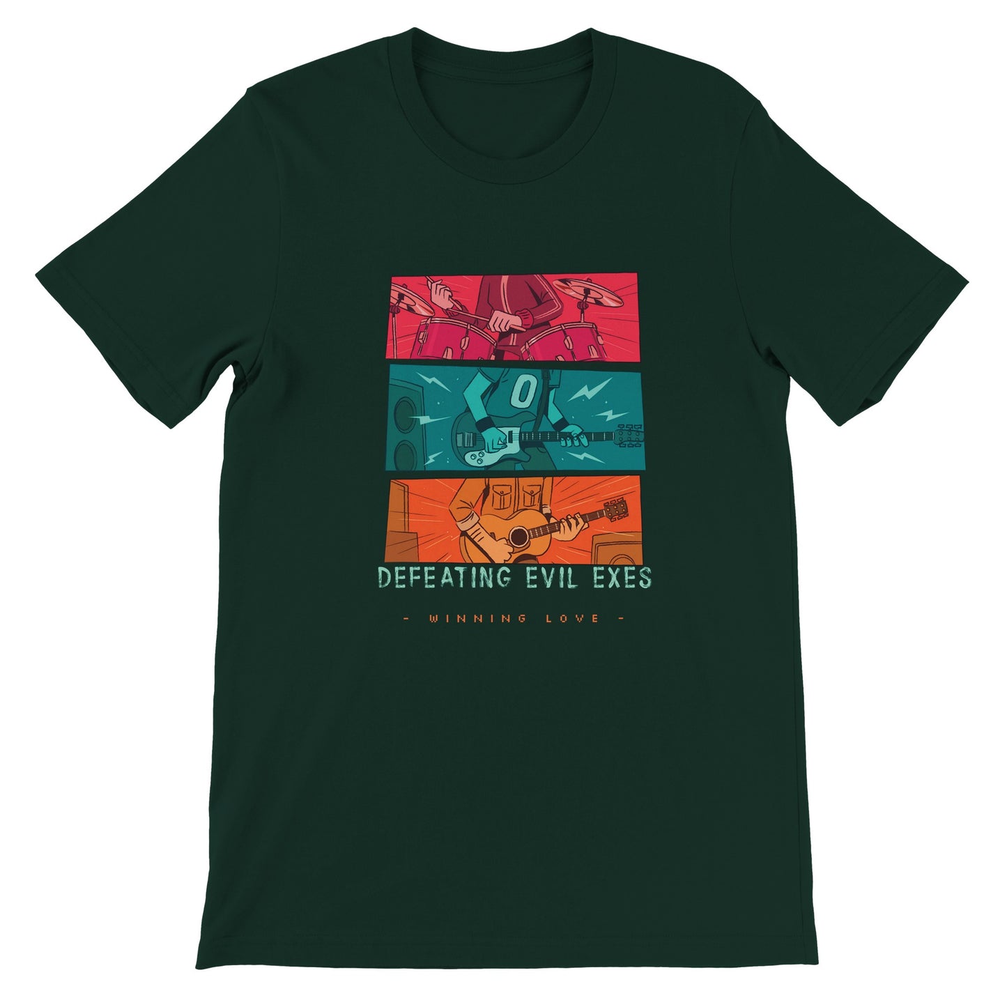 defeating Evil Exes- Scott Pilgrim-Premium Unisex Crewneck T-shirt