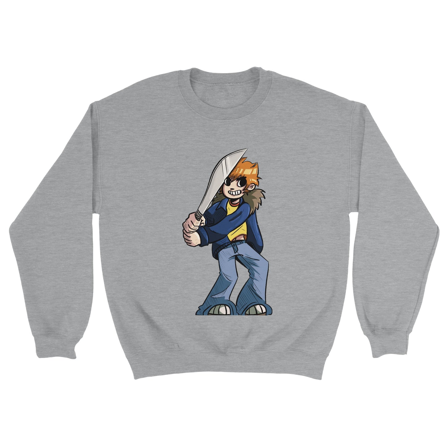 Scott Pilgrim-Sudadera unisex con cuello redondo