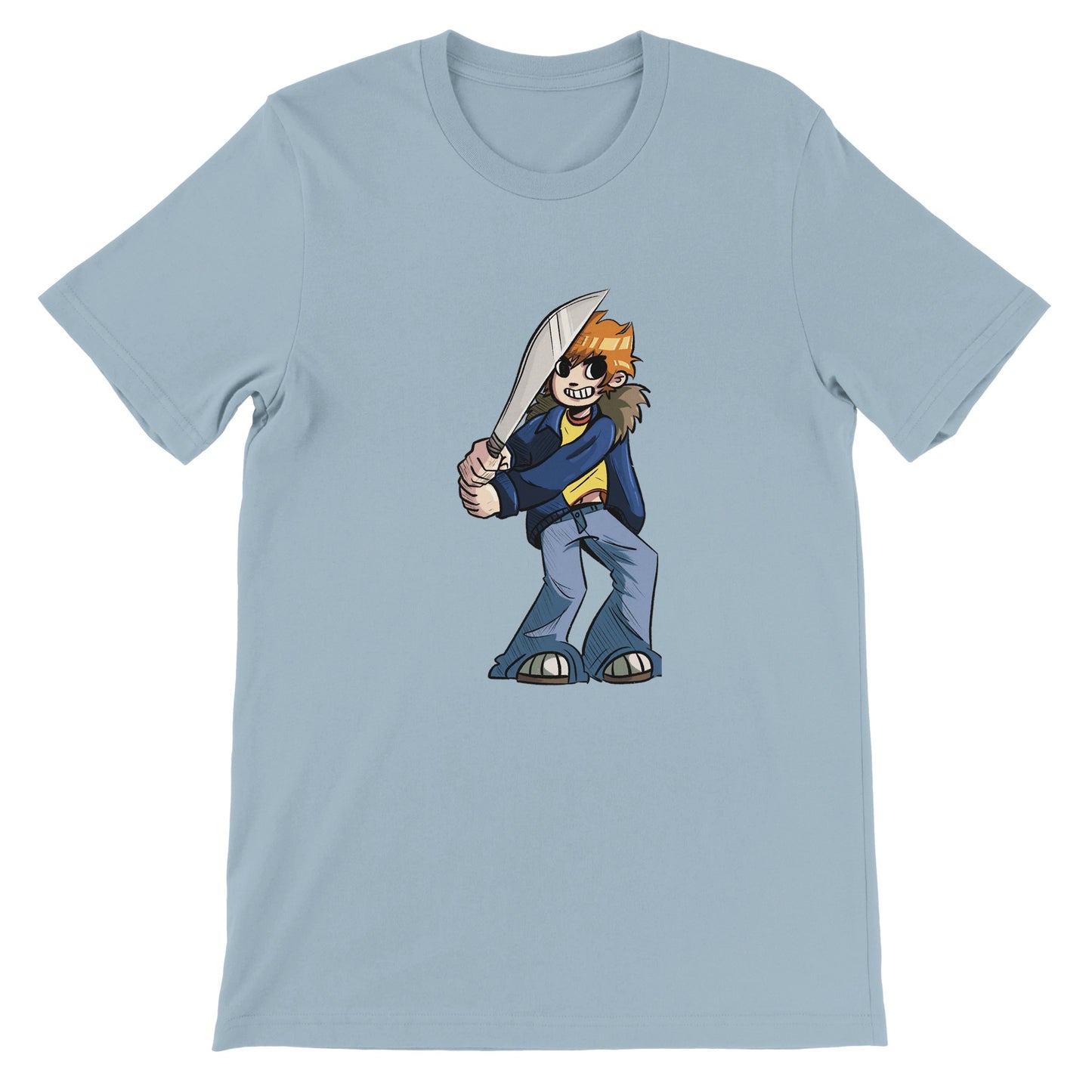 Scott Pilgrim-Single - Premium Unisex Crewneck T-shirt