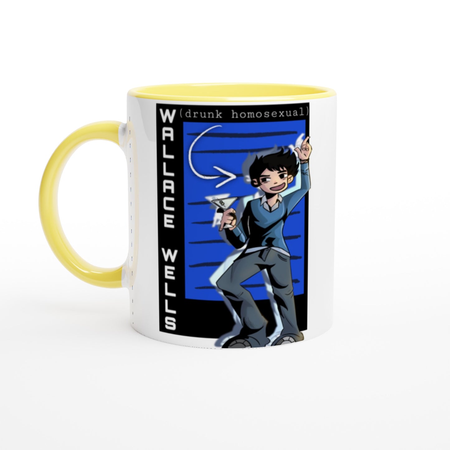 Wallace Wells-Scott Pilgrim-Camiseta unisex de cuello redondo premium - Taza de cerámica blanca de 11 oz con color en el interior