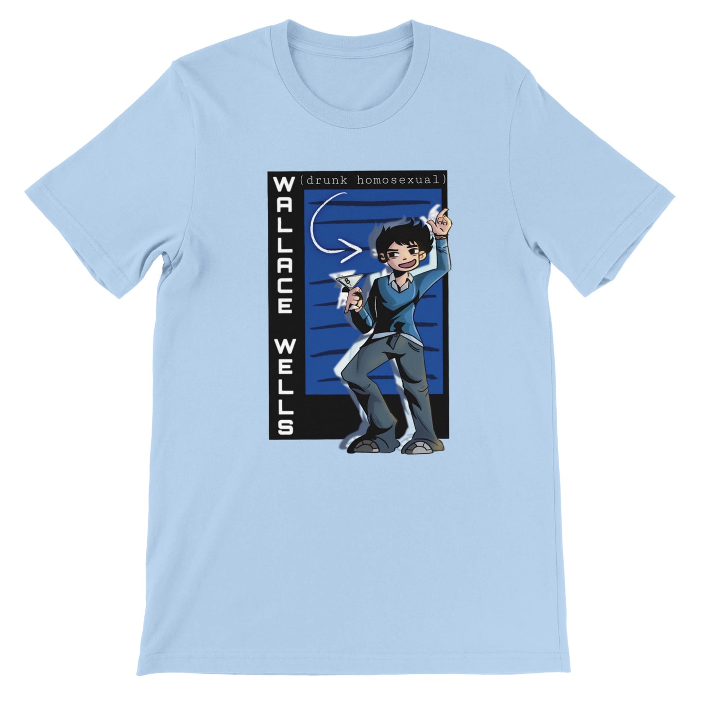 Wallace Wells-Scott Pilgrim-Premium Unisex Crewneck T-shirt | Print Material | Cloeys Creation | FOR THE LOVE OF TEE-SHIRTS