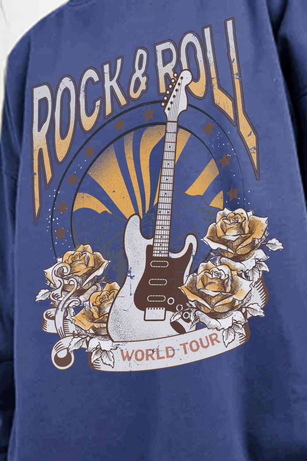 Simply Love Simply Love Full Size ROCK & ROLL WORLD TOUR Sweatshirt