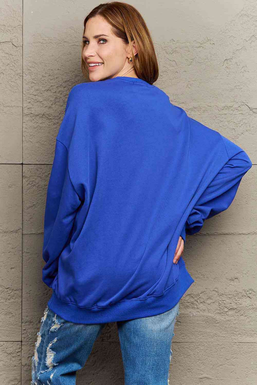 Trust In The Lord Flower Slogan Sweatshirt