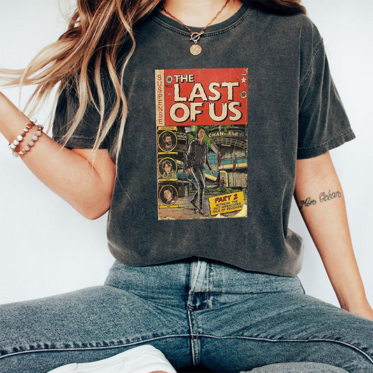 🧟 The Last Of Us Retro Tee: Survive the Apocalypse in Style!  🧟‍♀️