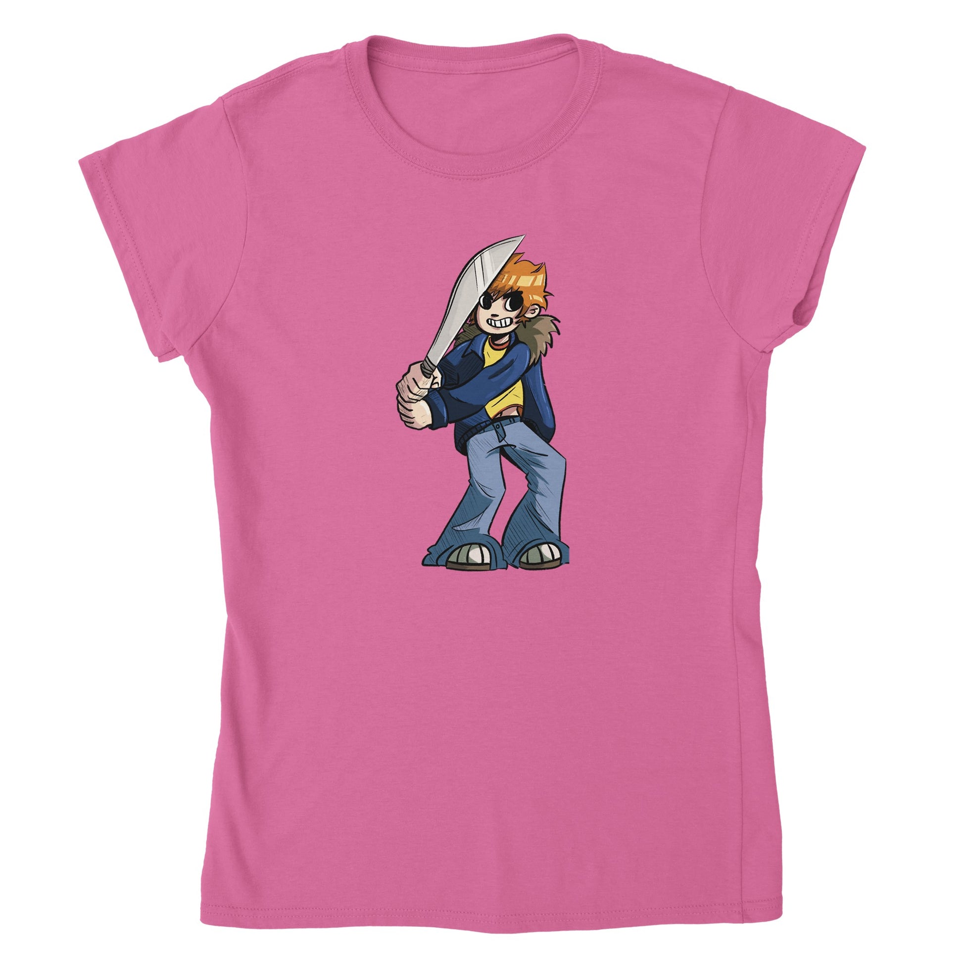 Scott Pilgrim-Single - Classic Womens Crewneck T-shirt | Print Material | Cloeys Creation | FOR THE LOVE OF TEE-SHIRTS