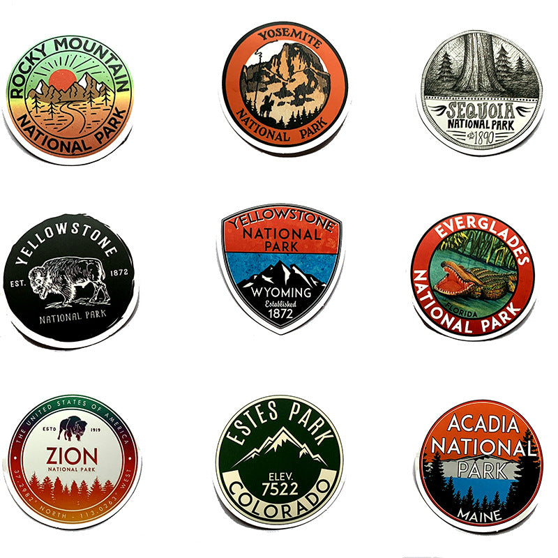 🌲 50 National Park Adventure Stickers | Explore Nature's Wonders in Every Peel