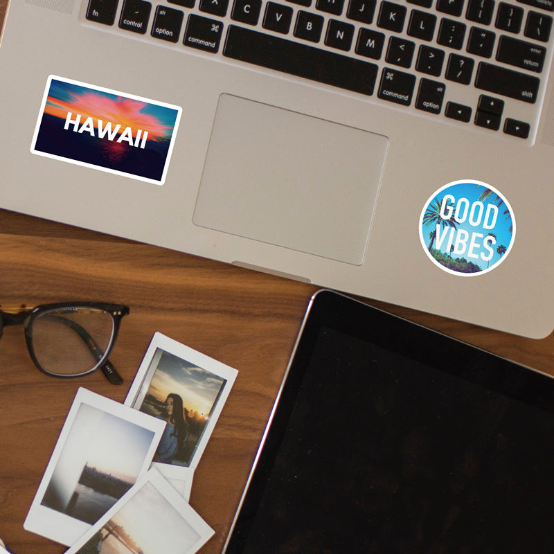 50 Hawaii Hawaii Travel Stickers Vacation Trolley Car Refrigerator Graffiti Stickers Hand Account Stickers