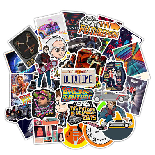 🕰️ 50 Time-Traveler's Delight Sticker Collection | Back to the Future Adventures Await!