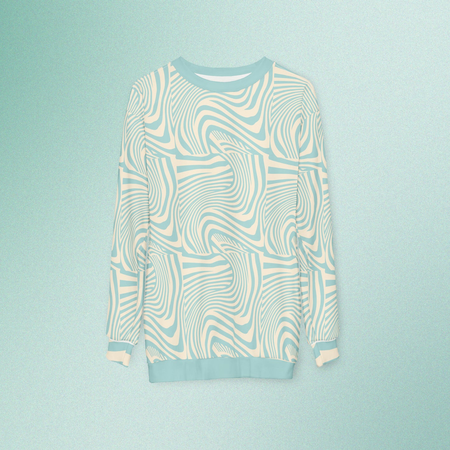 Tan & Blue Abstract: Sweatshirt