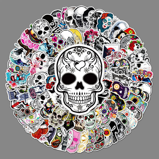 💀 100 Detailed Skulls Sticker Collection | Cool Personality Decals