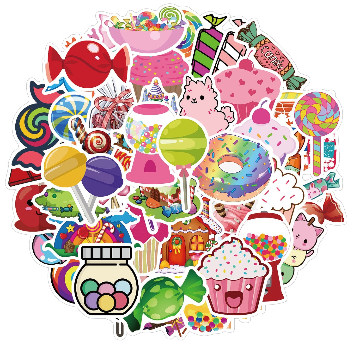 🍬 50 Candy Wonderland Stickers | Dive into a Sweet Symphony of Color!