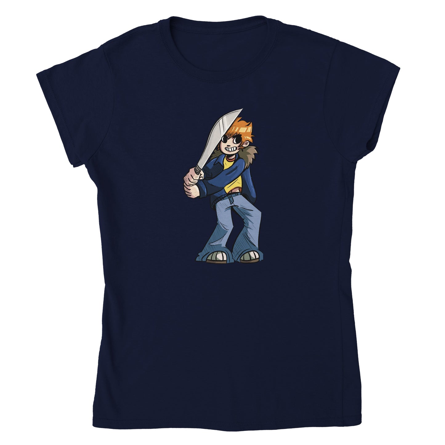 Scott Pilgrim-Single - Camiseta clásica con cuello redondo para mujer
