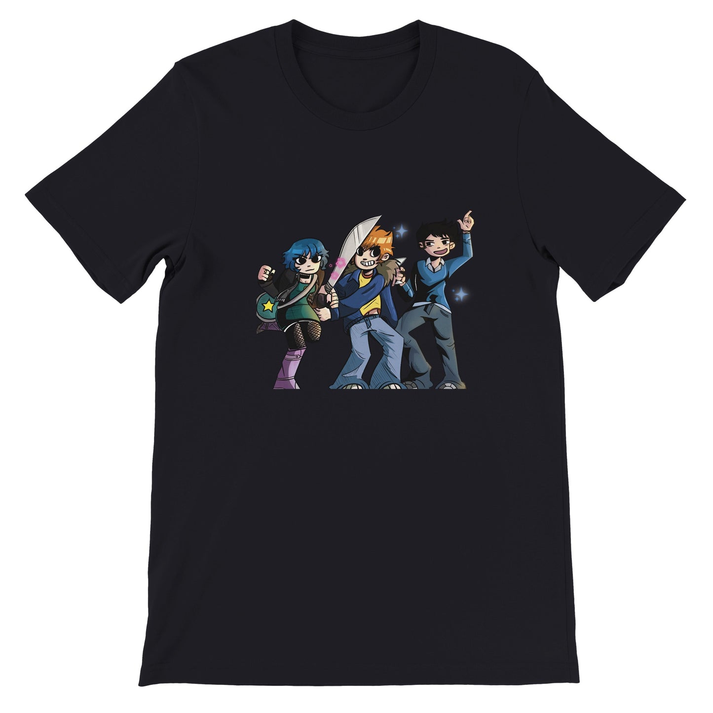 Scott Pilgrim and friends-Premium Unisex Crewneck T-shirt