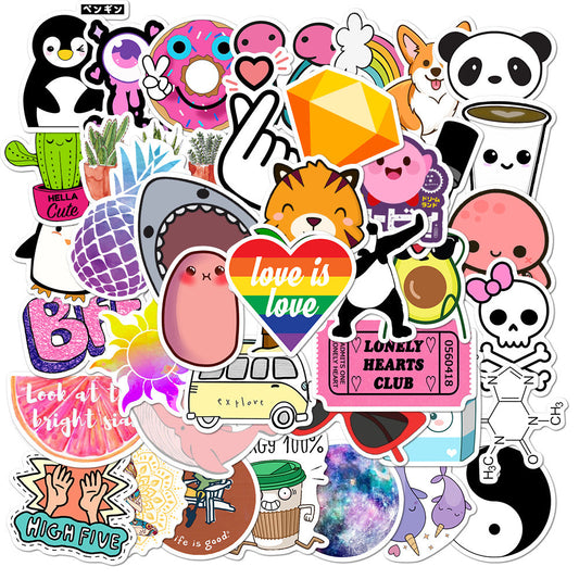 🎨 50 Cartoon Animal & Coffee Sticker Set | Dive into a World of Fun & Creativity! ☕🐾