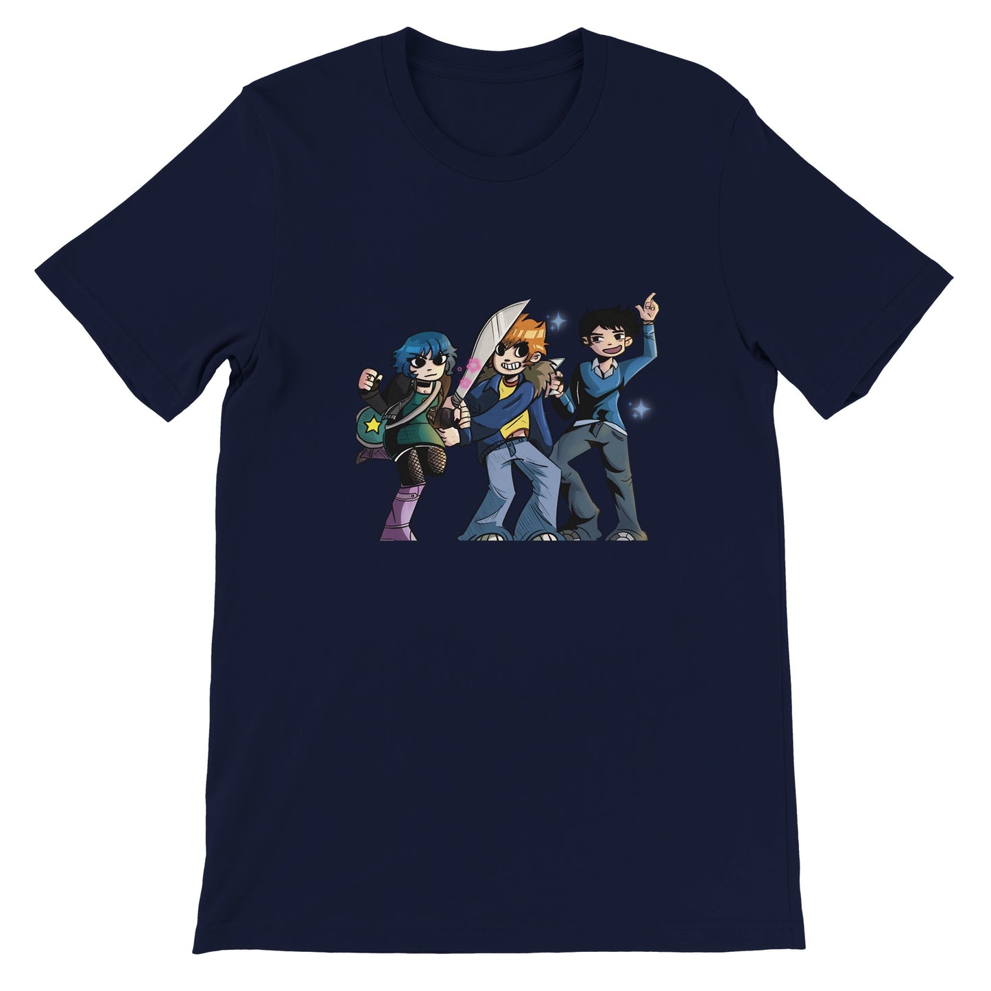 Scott Pilgrim y amigos-Camiseta premium unisex con cuello redondo