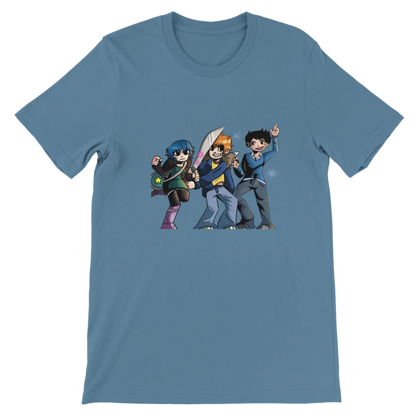 Scott Pilgrim and friends-Premium Unisex Crewneck T-shirt