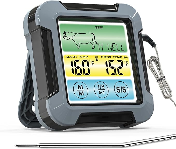 Touchscreen Grill Master: Digital Meat Thermometer