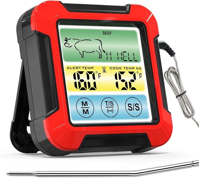 Touchscreen Grill Master: Digital Meat Thermometer