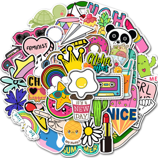 50-80's Vibes Sticker Set | Dive into a Rainbow of Retro Fun & Expressive Delights! 🎶💄