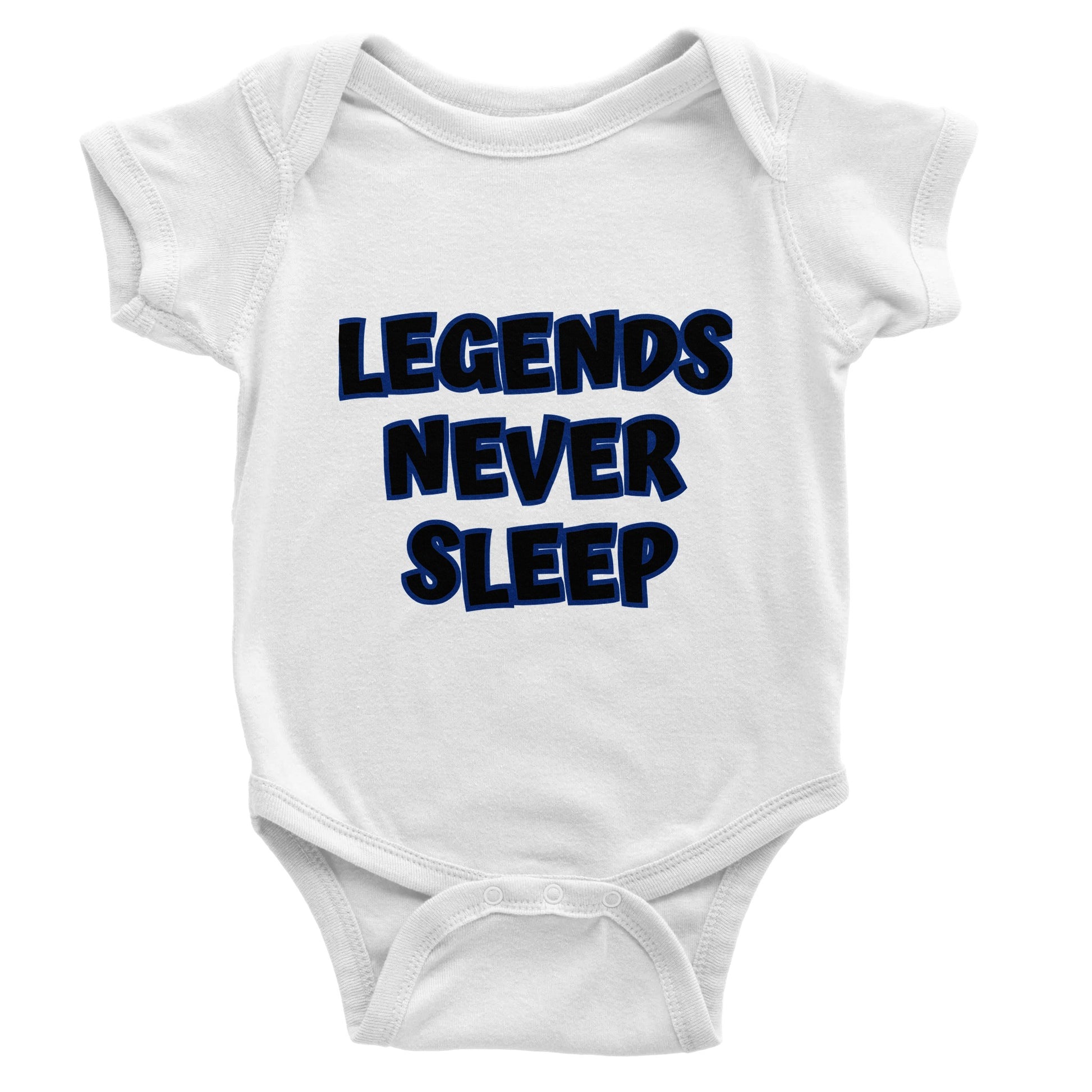 Legends Never Sleep - Pink or Blue Classic Baby Short Sleeve Bodysuit | Print Material | Kids | FOR THE LOVE OF TEE-SHIRTS