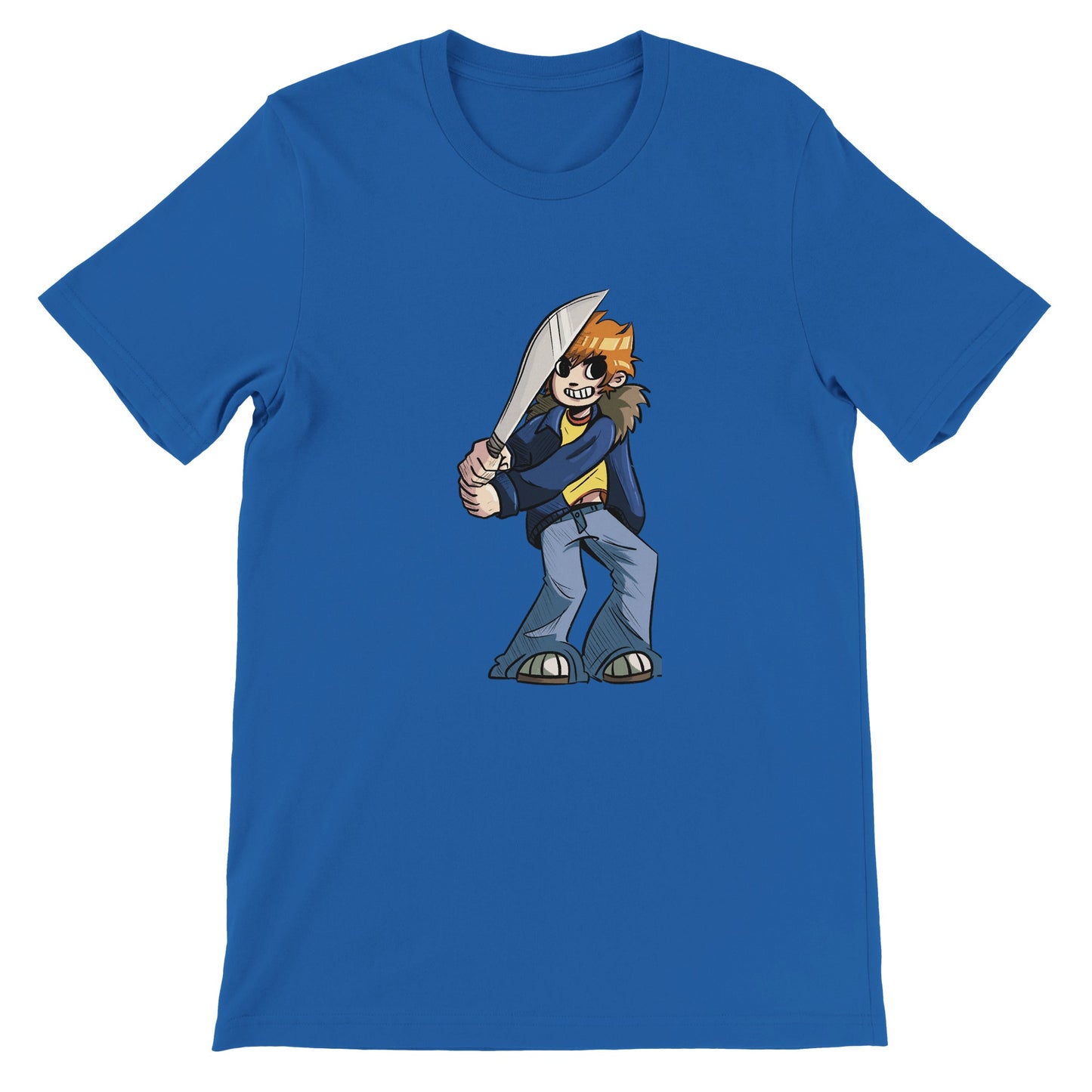 Scott Pilgrim-Single - Premium Unisex Crewneck T-shirt | Print Material | Cloeys Creation | FOR THE LOVE OF TEE-SHIRTS