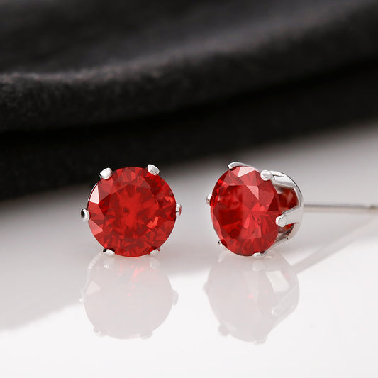 Red Cubic Zirconia Earrings | Jewelry | P10018, PP01-BLK, PROD-4135498, PT-1264, USER-282187 | ShineOn Fulfillment