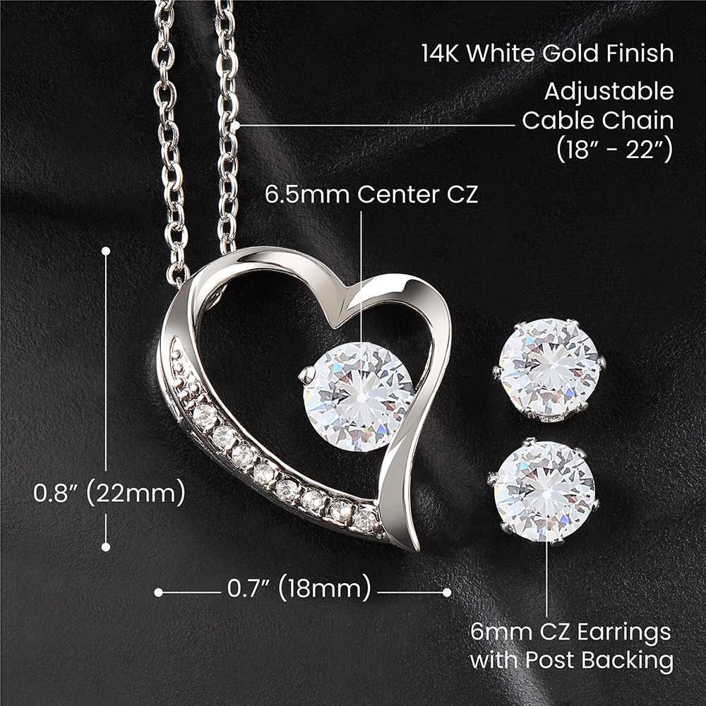 Forever Yours: Necklace and Earring Bundle for My Beloved Wife