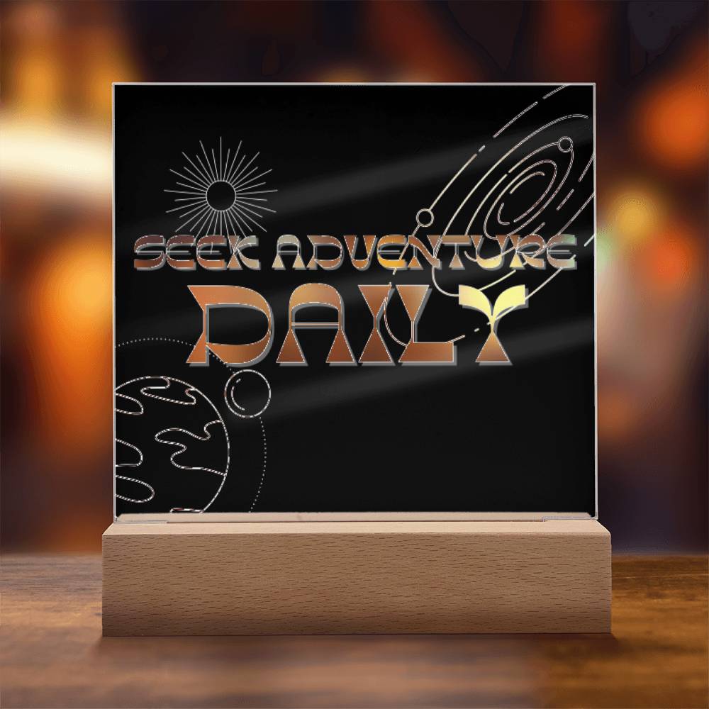 Seek Adventure Daily LED Acrylic Stand