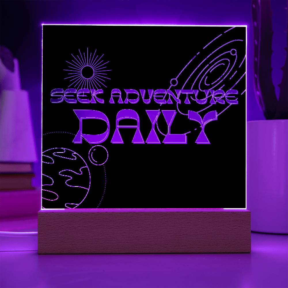 Seek Adventure Daily LED Acrylic Stand