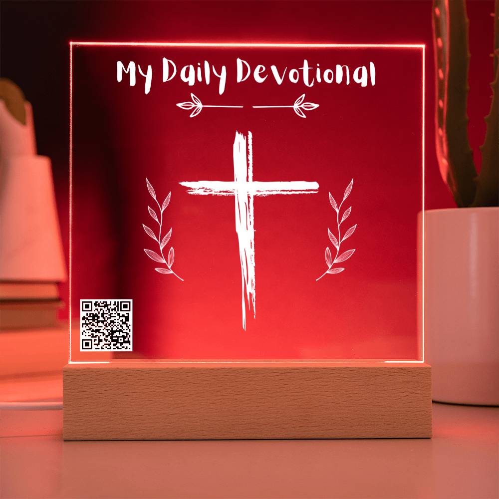 My Daily Devotional: QR LED Acrylic Stand
